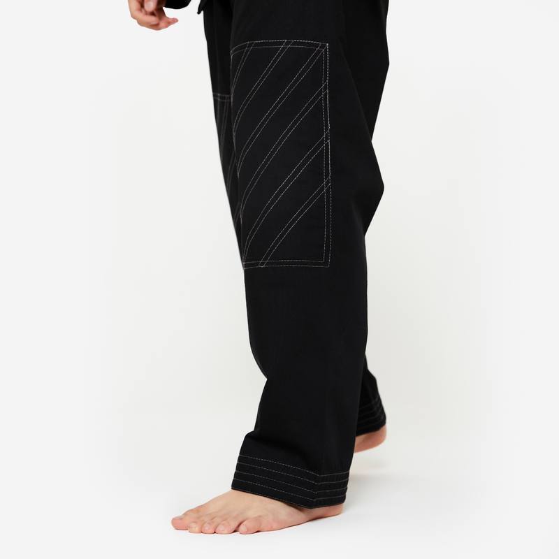 Kimono Jiu-Jitsu Brésilien Malino 450 G/m² – Adulte Coton Premium Blanc/Noir/Bleu Tailles A1 à A4