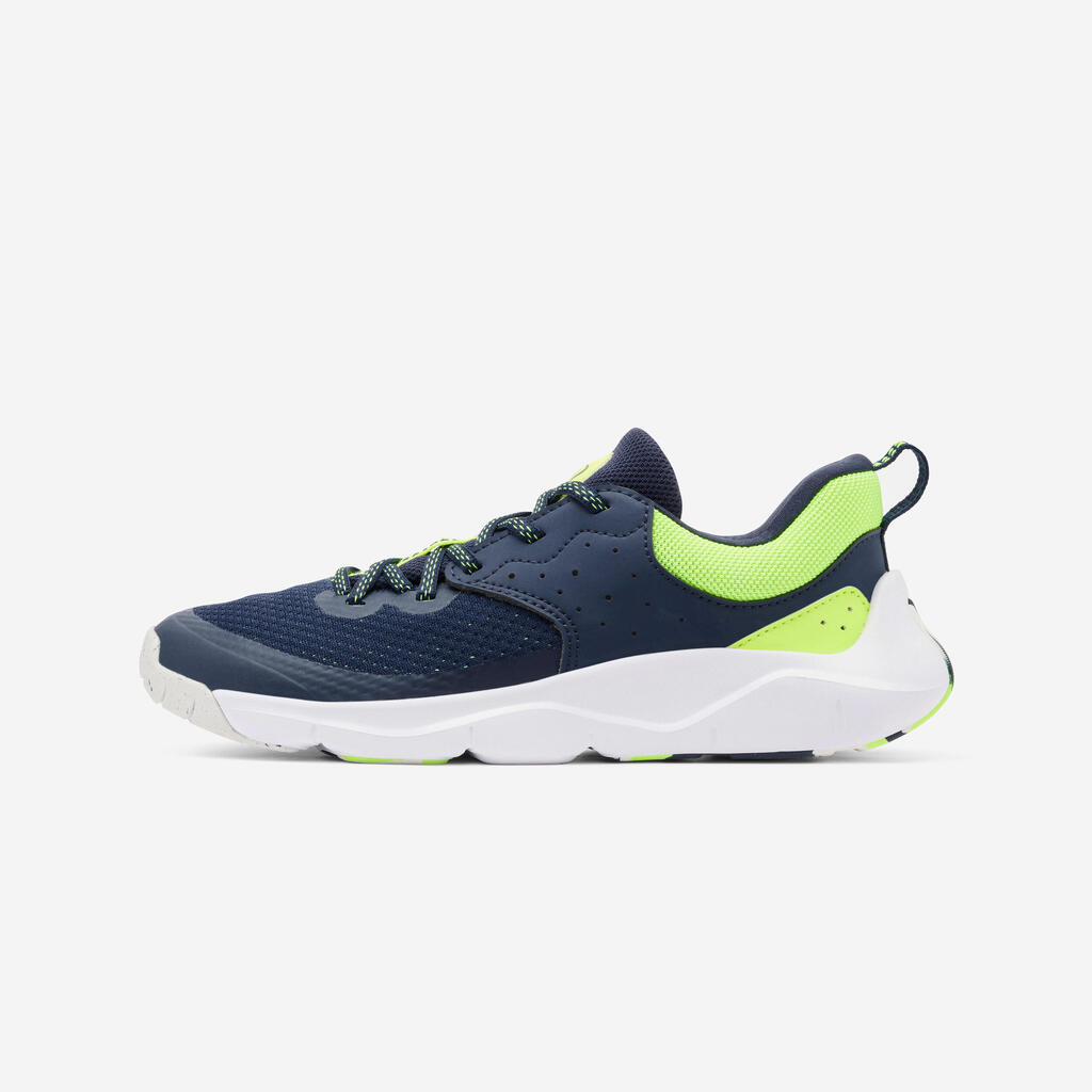 Chaussures multisport lacets légères enfant mixte, Playful Fast Bleu et jaune