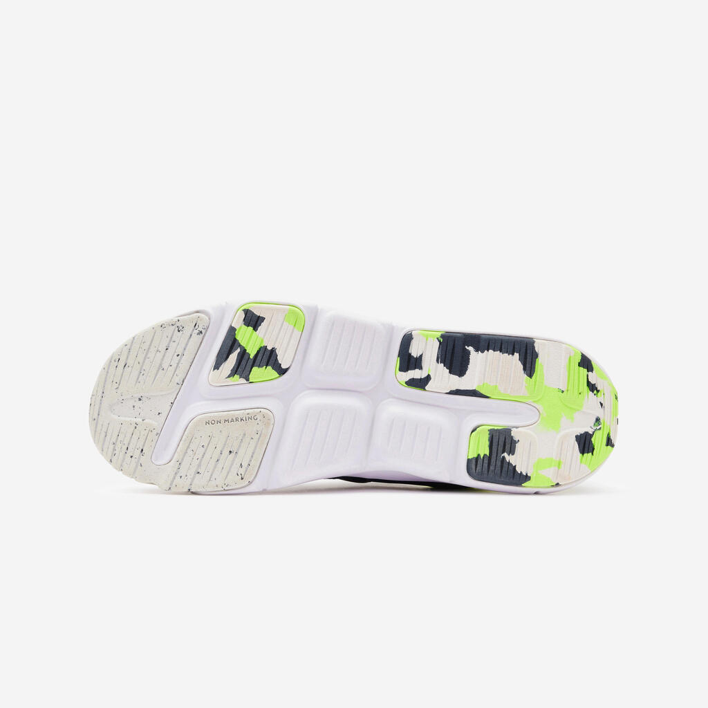 Chaussures multisport lacets légères enfant mixte, Playful Fast Bleu et jaune
