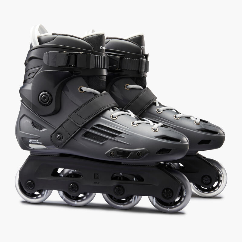 Inline Skates Inliner Damen/Herren MF140 Hartschale grau OXELO DECATHLON