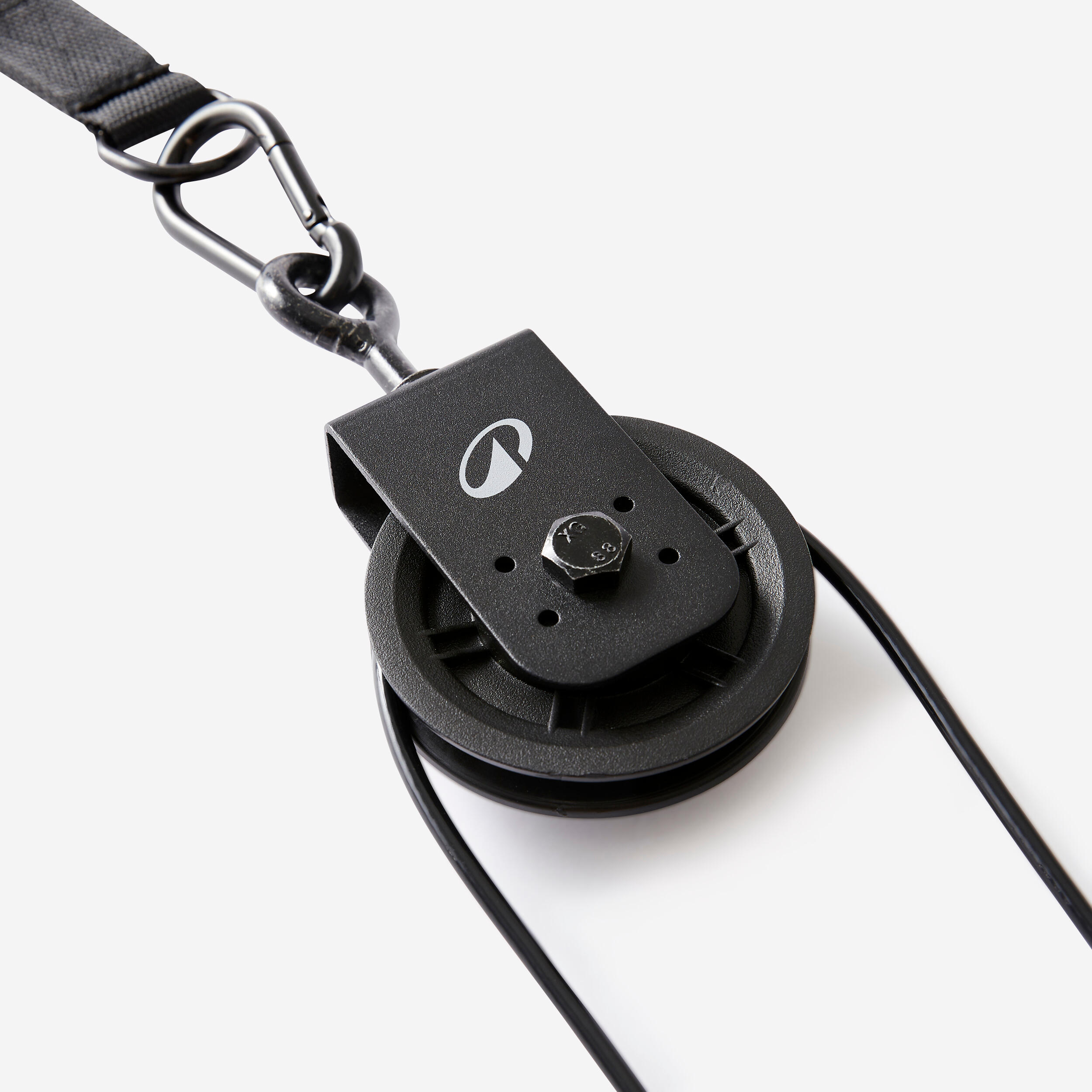 Weight Training Pulley Station With Pull Bar and Disc