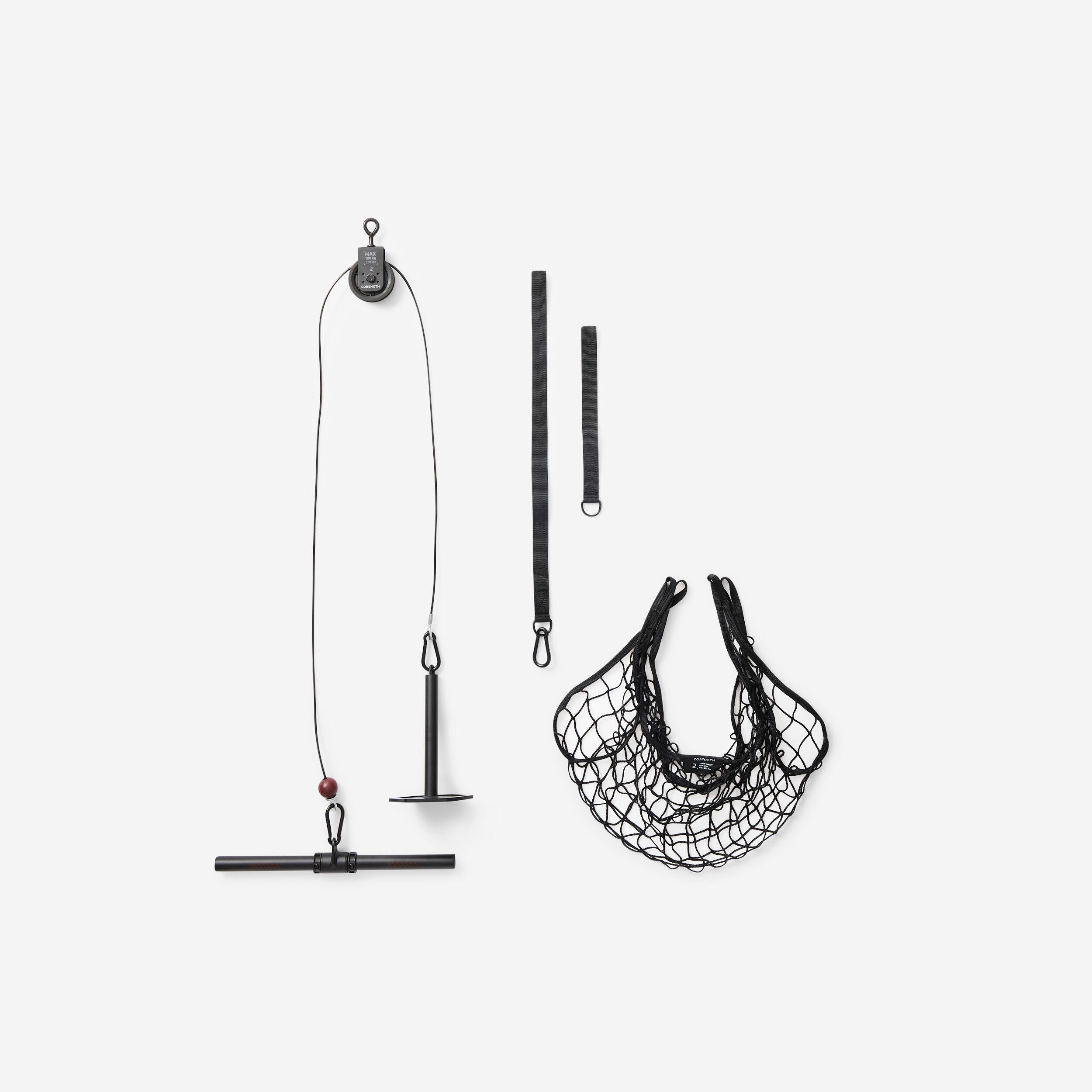 Kit scripete Bodybuilding cu bară de tracțiuni, suport disc și plasă