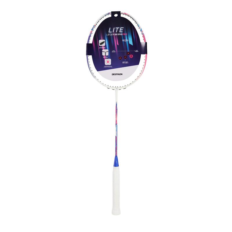 Raquette de Badminton Adulte non cordée BR Lite 990 - Rose Pourpre
