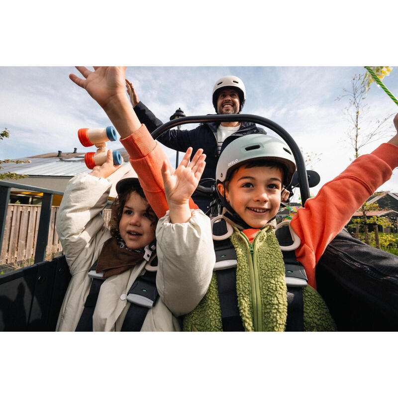 BICICLETA ELÉTRICA DE CARGA COM CAPOTA FAMÍLIA F900E CINZENTO TOUPEIRA