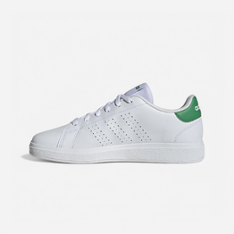 Chaussure Adidas ADVANTAGE enfant - blanc et vert