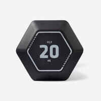 Cross Training and Weight Training Hex Dumbbell 20 kg - Black