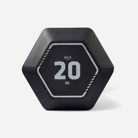Cross Training and Weight Training Hex Dumbbell 20 kg - Black