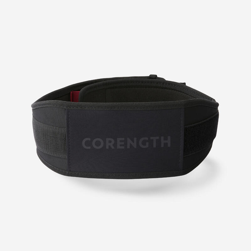 Cinto Lombar em Nylon de Musculação com Sistema de Fecho Duplo Preto