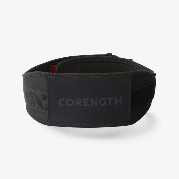 Black padded weightlifting belt