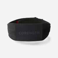 Weight Training Belt with Dual Nylon Closure - Black