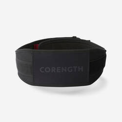 Weight Training Belt with Dual Nylon Closure - Black