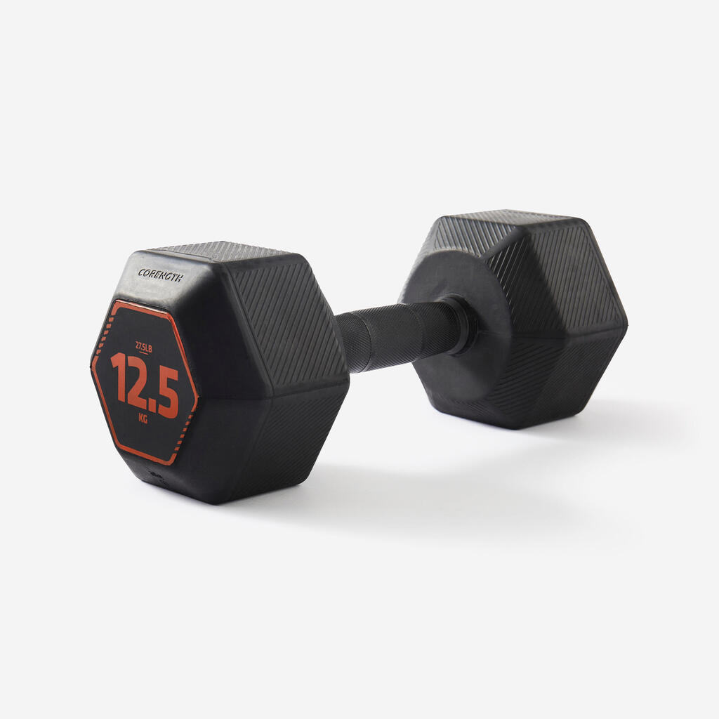 Hanteln 12,5 kg Crosstraining und Muskelaufbau ‒ Hex Dumbbell schwarz