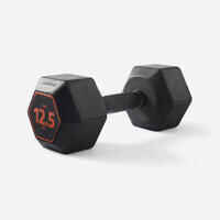 Cross Training and Weight Training Hex Dumbbell 12.5 kg - Black