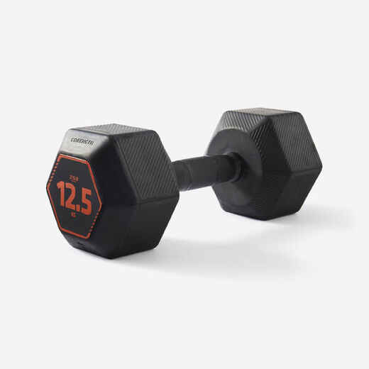 
      Hexagonal Cross Training Hex Dumbbell 12.5 kg - Black
  