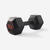 Haltères de cross training et musculation 12,5 kg - dumbbell hexagonale noire
