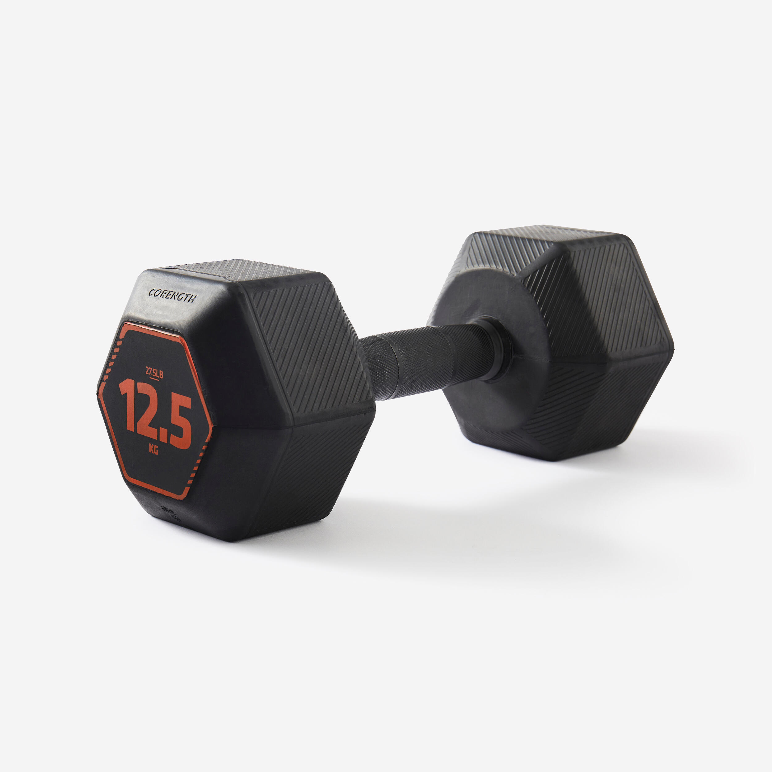 Dumbbells 12.5 kg - Dumbbell hexagonal black