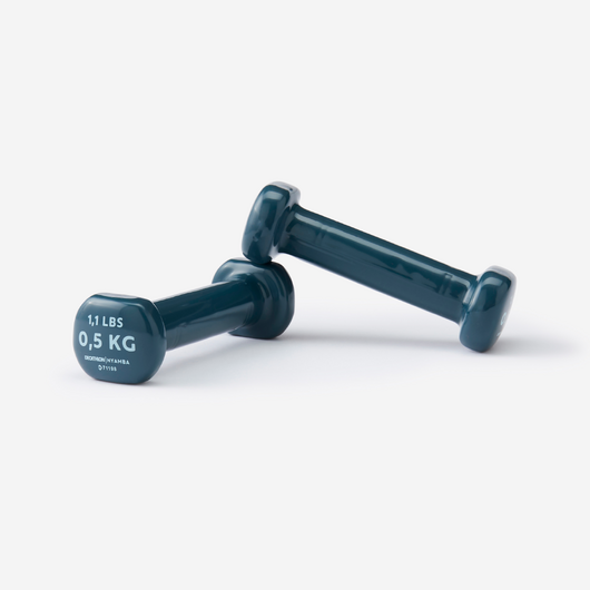 PAIRE D&#039;HALTÈRES FITNESS 2*0,5 KG - BLEU MARINE