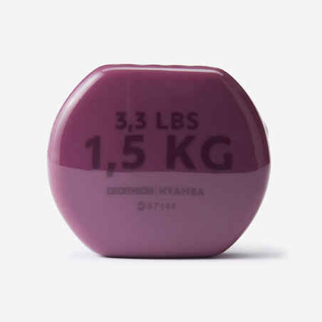 Fitness 1.5 kg Dumbbells Twin-Pack - Burgundy