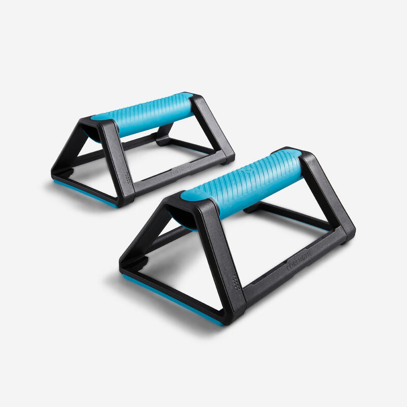 Opdruksteunen push-up bars 500 blauw