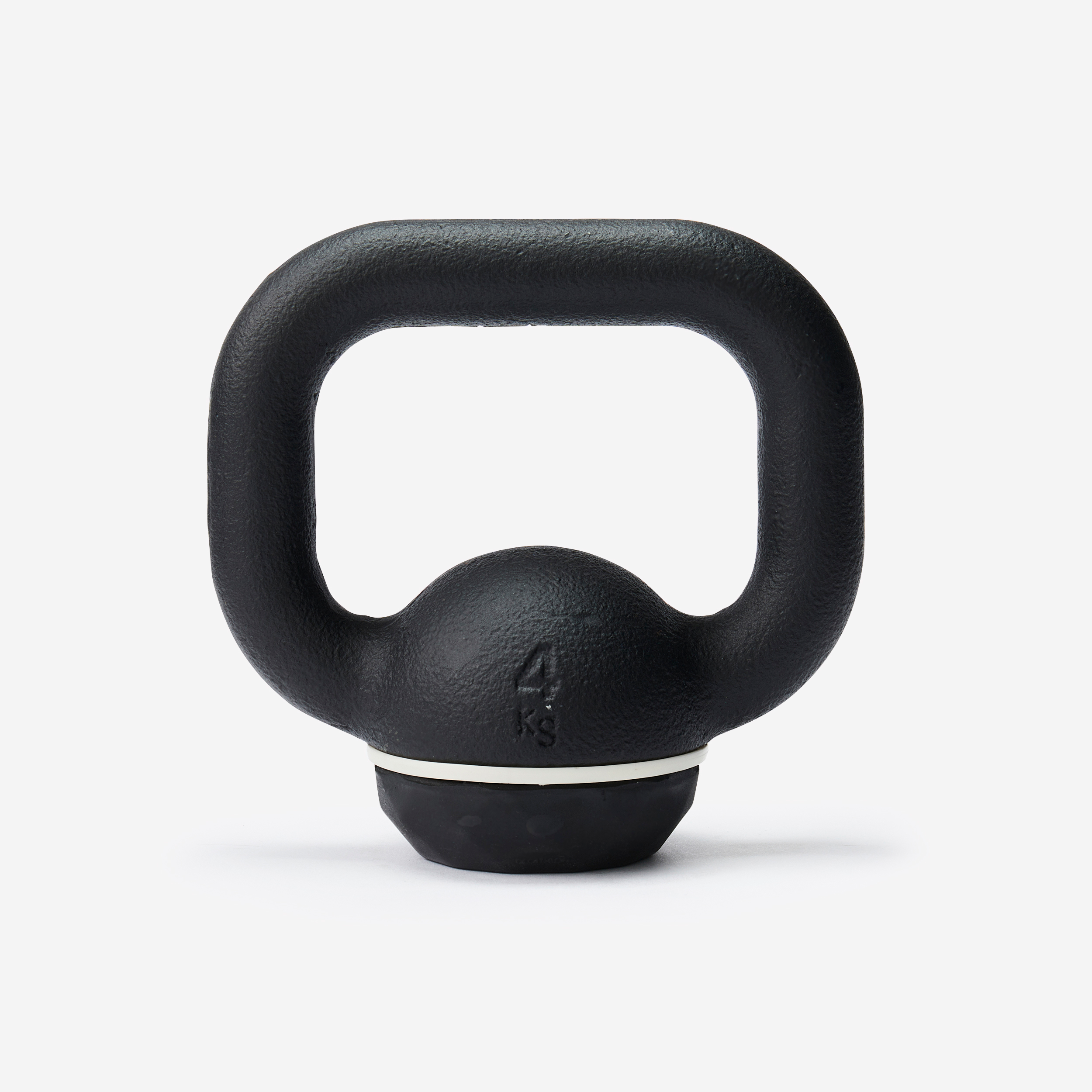 Kettlebell en fonte et base caoutchouc 4 kg, fonte en partie recyclée - CORENGTH