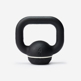 Kettlebell en fonte et base caoutchouc - 4 kg