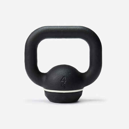 KETTLEBELL HIERRO FUNDIDO + BASE GOMA 4 KG