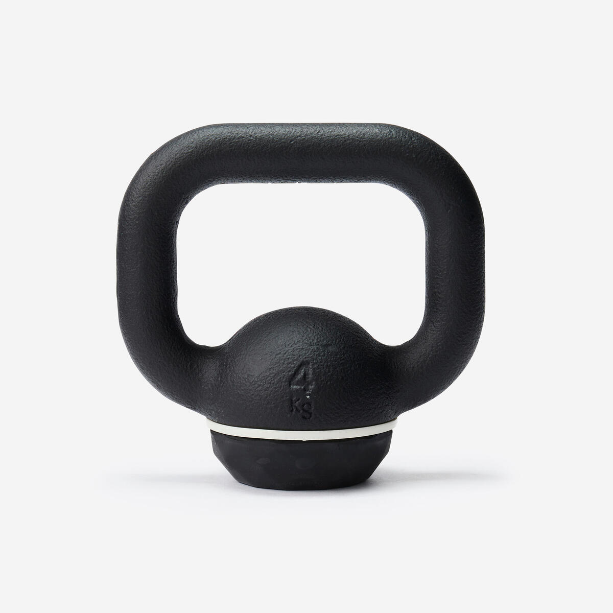 Kettlebell en fonte et base caoutchouc - 4 kg