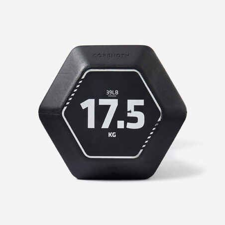 Hexagonal Cross Training Hex Dumbbell 17.5 kg - Black