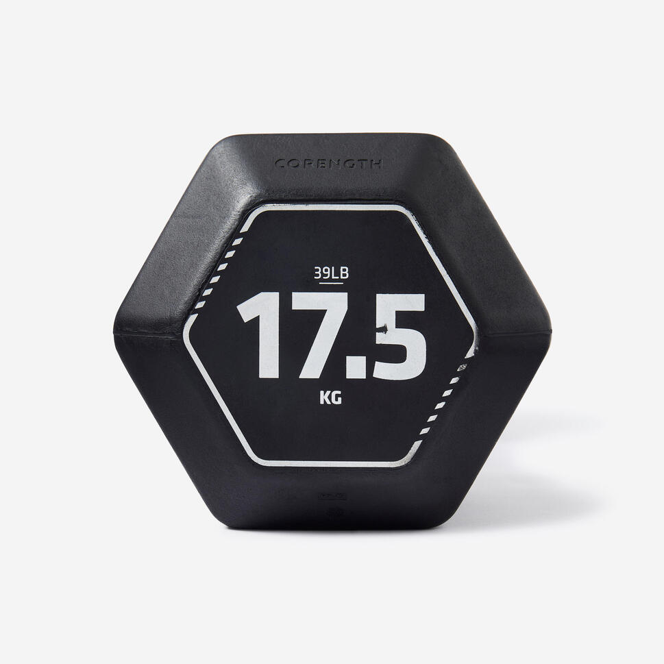Hantla do treningu siłowego i cross treningu Corength Hex Dumbbell 17,5 kg