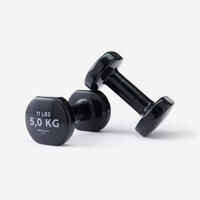 Fitness 5 kg Dumbbells Twin-Pack - Black