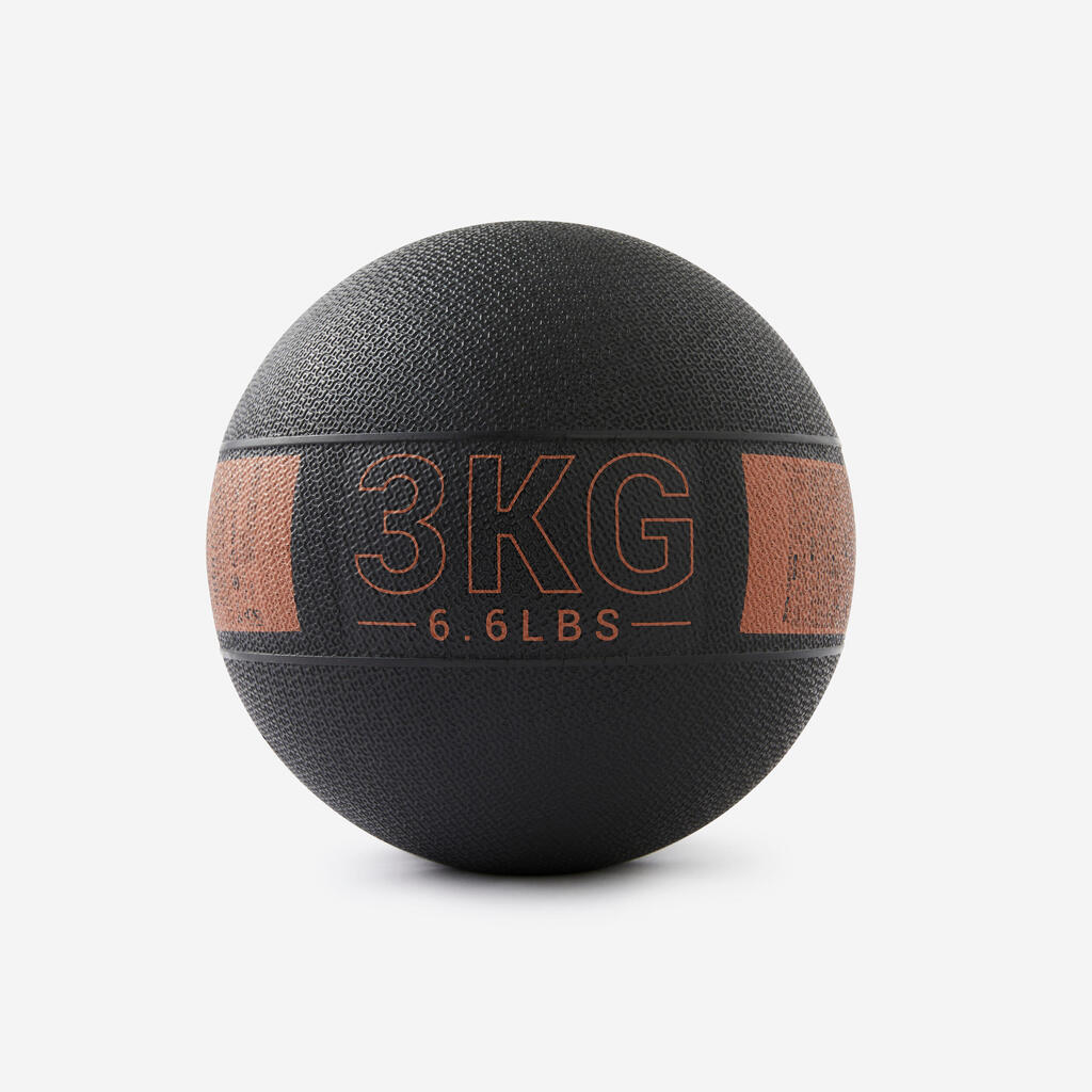 5 kg Rubber Medicine Ball - Black/Blue