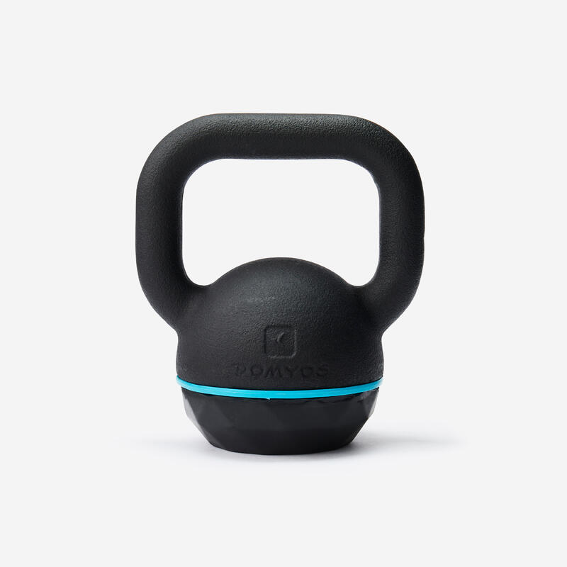 Ganteră Kettlebell din Fontă și Bază din Cauciuc - 8 kg