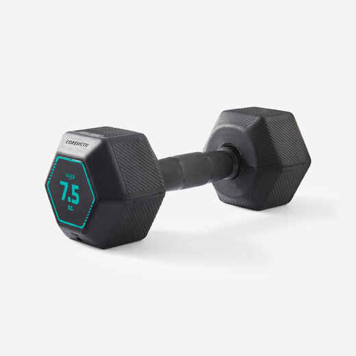 
      Hantel 7,5 kg Crosstraining Krafttraining ‒ Hex Dumbbell schwarz
  