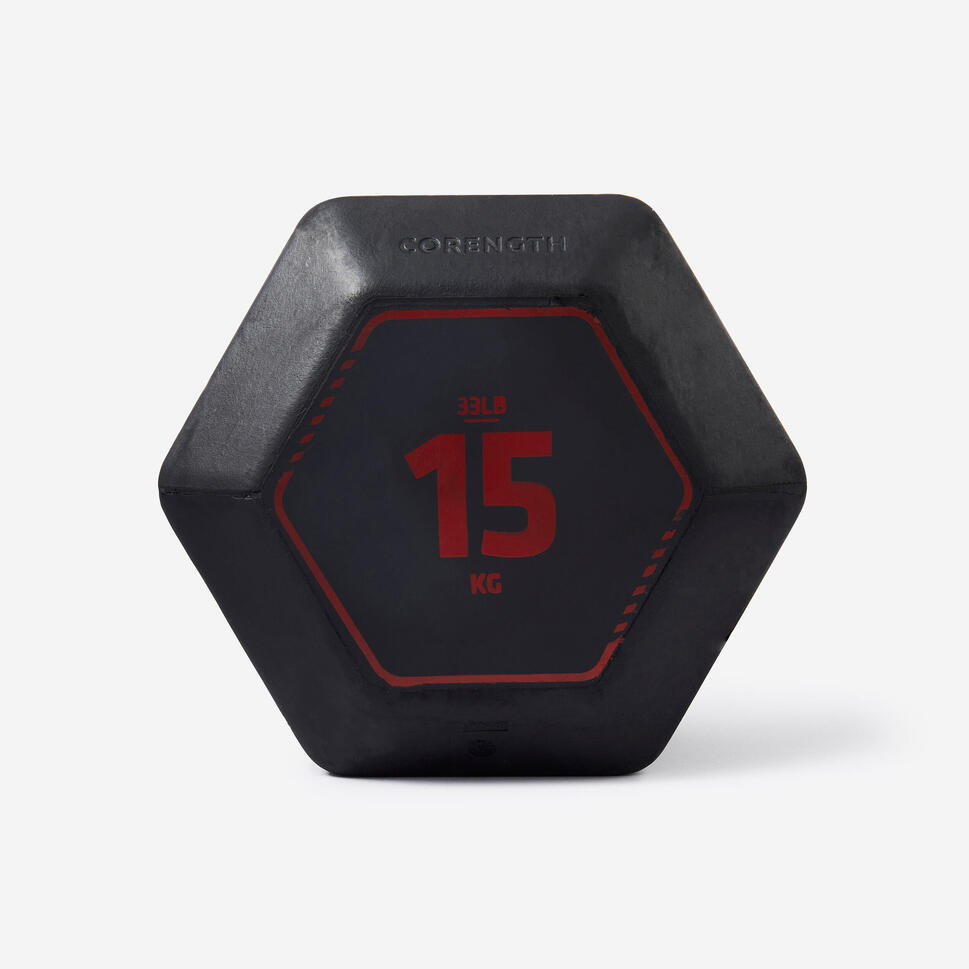 Hantla do cross treningu i treningu siłowego Corength Hex Dumbbell 15 kg