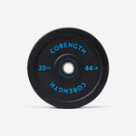 Disque bumper d&#039;haltérophilie 20 kg, diamètre intérieur 50 mm