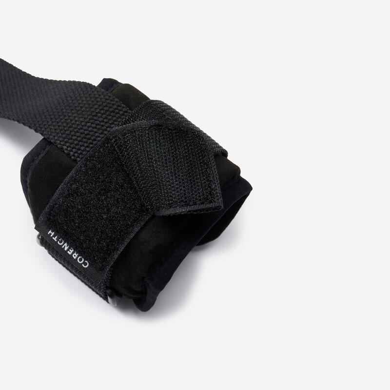 Lifting straps met polsband zwart