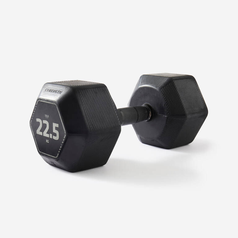 ដុំដែក Hex Dumbbell 22.5 kg - ខ្មៅ