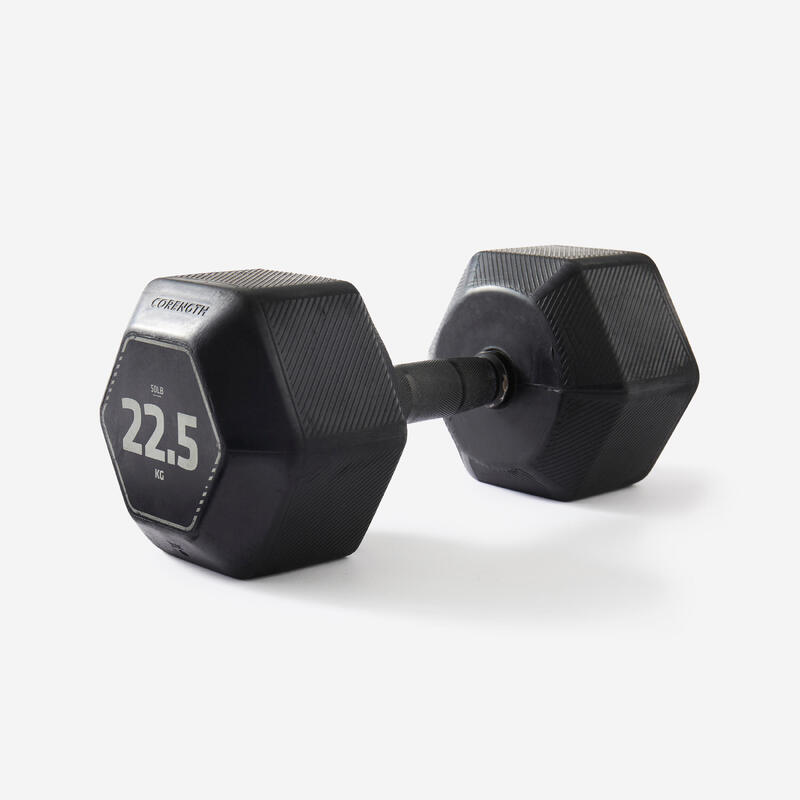 Činka na posilování a kruhový trénink šestihranná Hex Dumbbell 22,5 kg