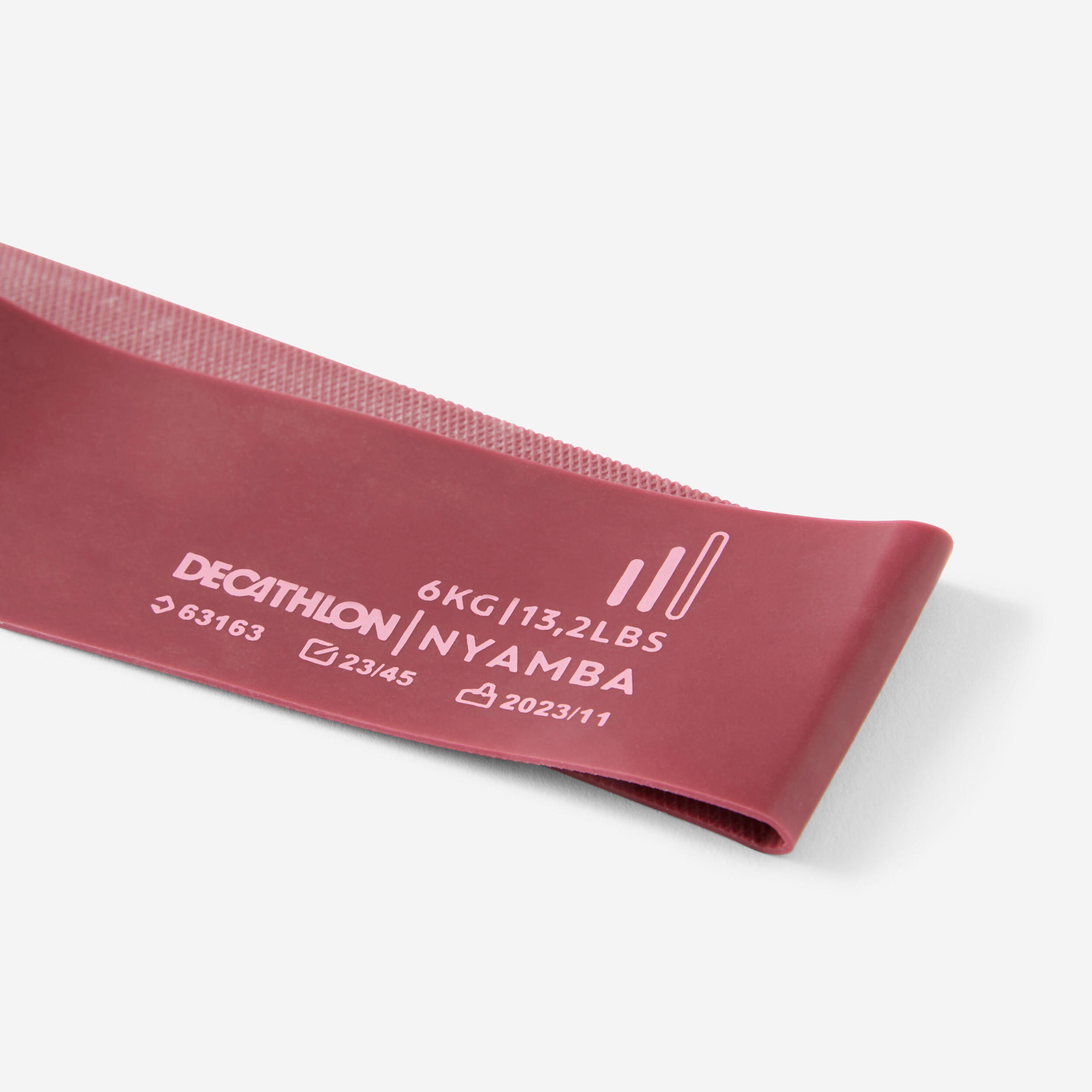 Medium Resistance Rubber Glute Band, 6 kg - DOMYOS