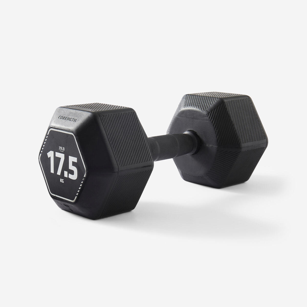 Haltere hexagonal musculation crosstraining hex dumbbell 17,5kg  noir