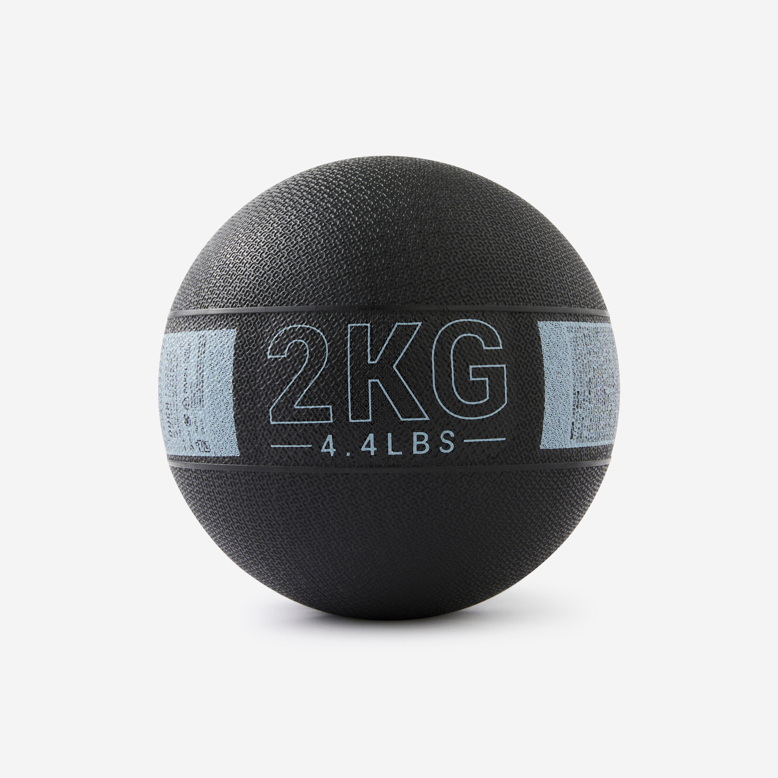 Medecine Ball 2kg rubber - black / grey