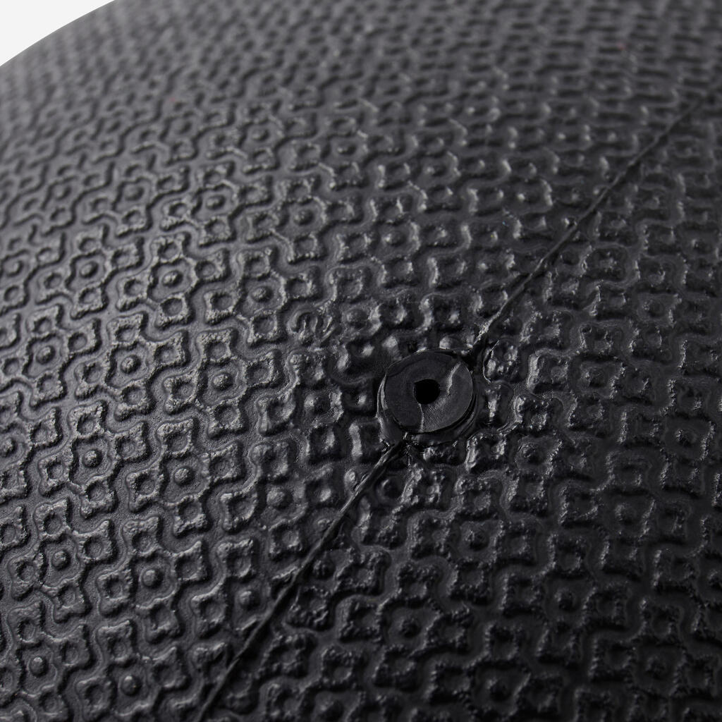 Medizinball 5 kg Gummi - schwarz/blau 