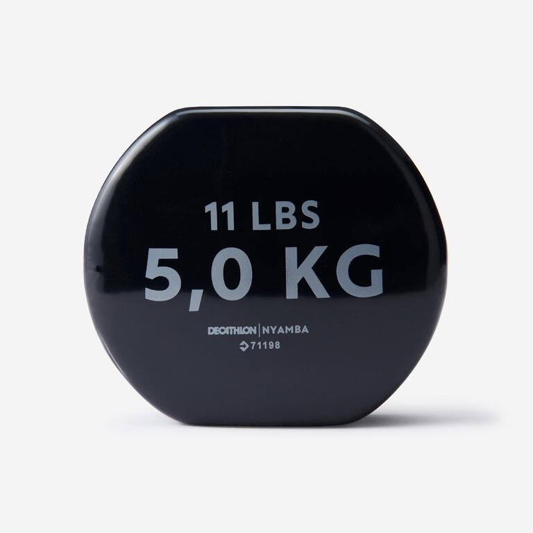 5kg fitness dumbbells twin pack in black