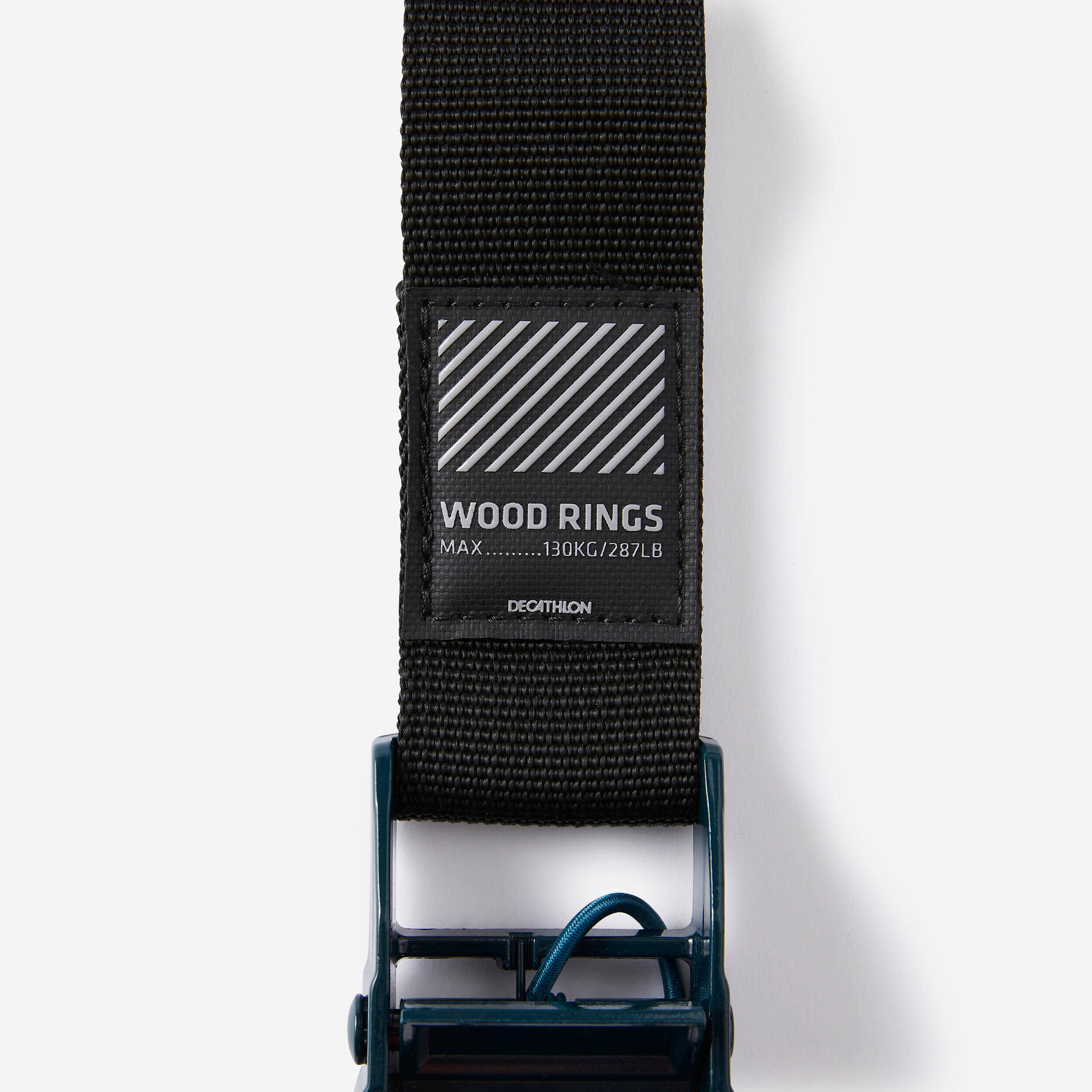 Cross Training Rings, Adjustable with Ergonomic Grip, Wooden Ring - Black -  4