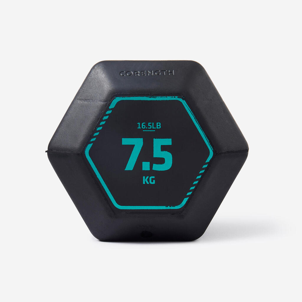 Mancuerna hexagonal de 7,5kg Corength negro