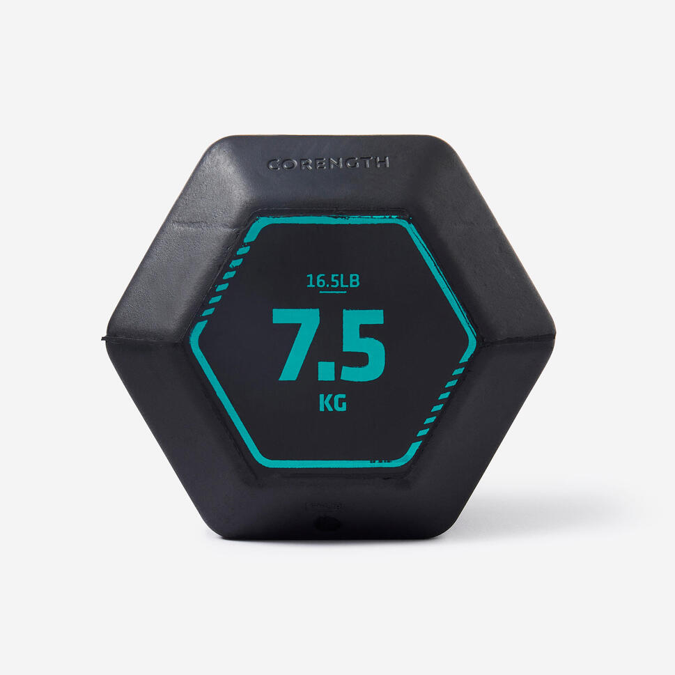 Hantla do cross treningu i treningu siłowego Corength Hex Dumbbell 7,5 kg