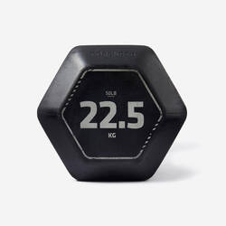 ដុំដែក Hex Dumbbell 22.5 kg - ខ្មៅ