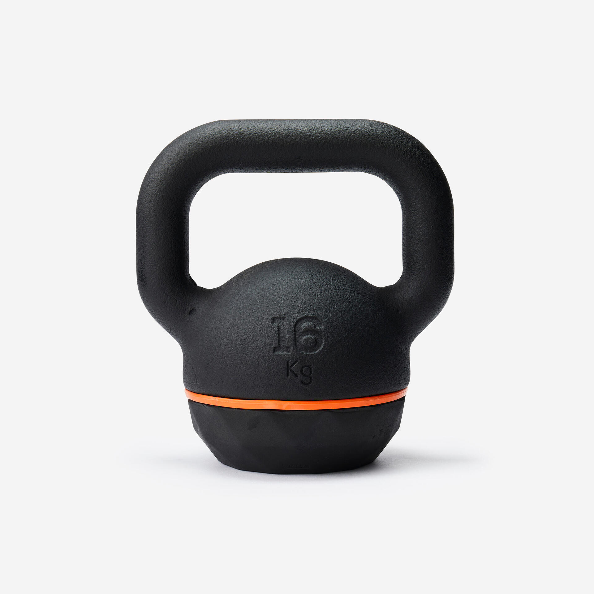 Cast Iron Kettlebell with Rubber Base 16 kg, Partially Recycled