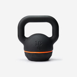 Kettlebell en fonte et base caoutchouc 16 kg, composé à 80 % de fonte recyclée