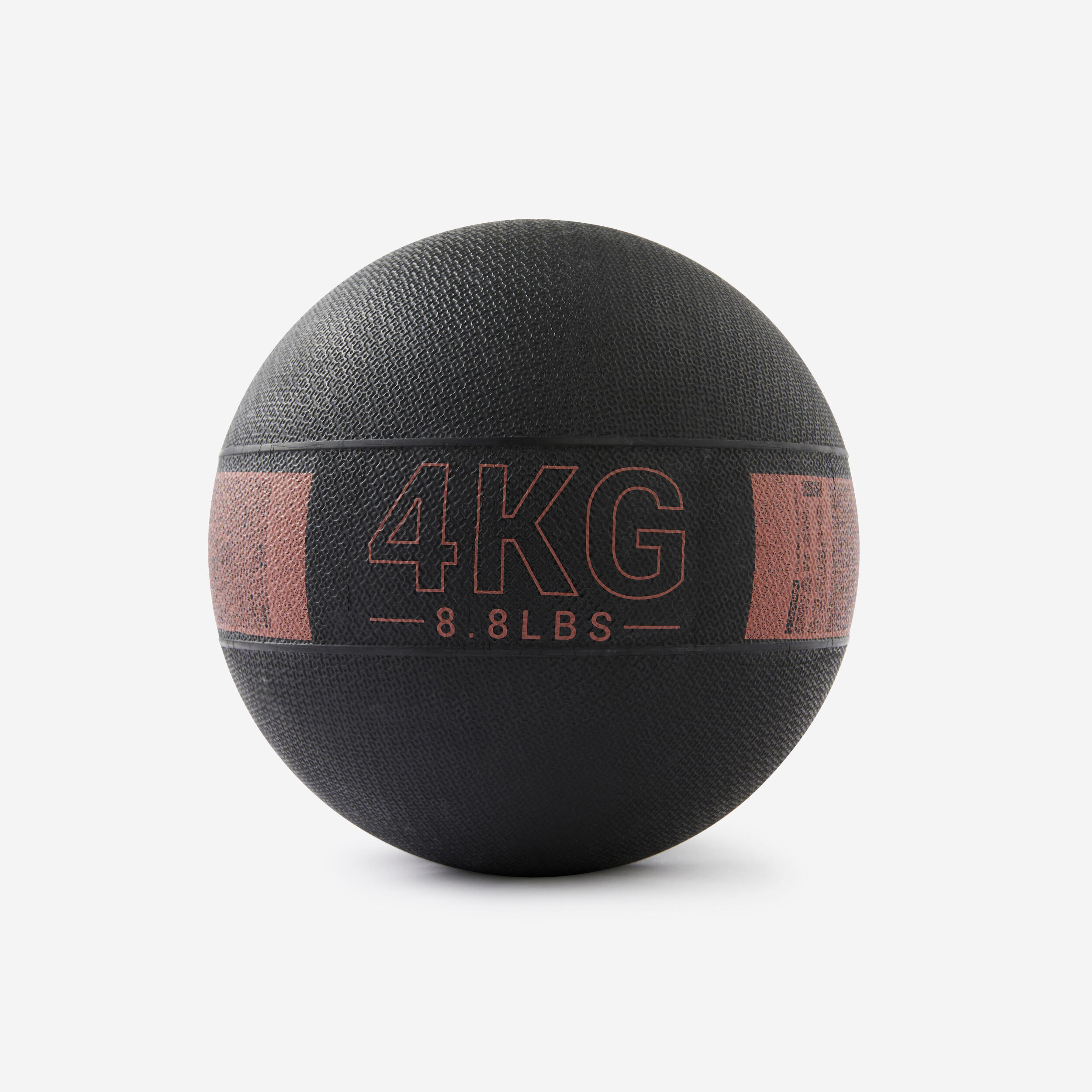 3 kg Rubber Medicine Ball - Black/Orange - Decathlon